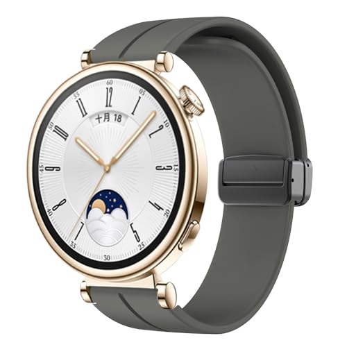 Bracelet silicone 18mm Huawei Watch GT 4 41mm ajustable par boucle magnétique puissante et fluide