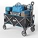 Produktbild PORTAL Bollerwagen faltbar Handwagen mit abnehmbarem Stoff Klappwagen Transportwagen tragbar Strandwagen Gartenwagen Faltwagen belastbar bis 100kg für Camping Garten Einkauf