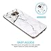 Galaxy S7 Edge Case, JAHOLAN White Marble Design Slim Shockproof Clear Bumper TPU Soft Case Rubber Silicone Skin Cover for Samsung Galaxy S7 Edge