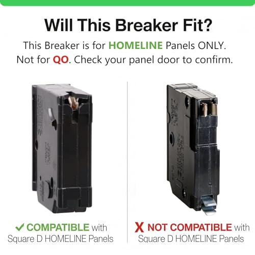 FalconSupply Genuine Square D HOM130 Circuit Breaker Kit Bundle (2 Pack), 30 Amp (30A) Single Pole, 120V, 10kAIC, UL Listed, Plug-On for Homeline Load Centers & Panel Box, New Replacement
