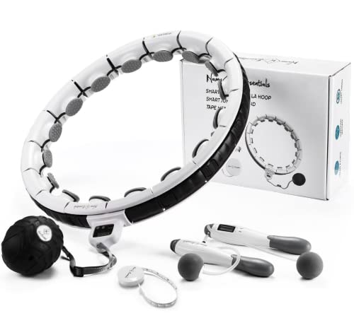 Namu Essentials Fitness Hula Hoop - Weighted Hula Hoop for Adults, 16 Detachable Knots fits up to 47 inches with Counter, 3 in 1 Abdomen Massage Weight Loss Hula Hoop. Smart Hula Hoop fit for All.