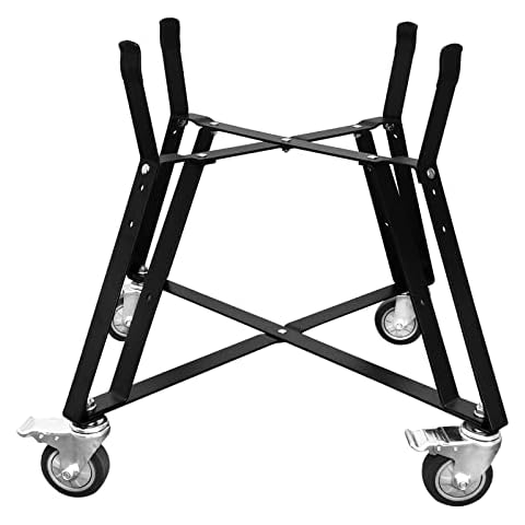 Quantfire XLarge Big Green Egg Nest,Grill Stand for Big Green Egg Accessories,Rolling Nest with Heavy Duty Locking Caster Wheels Powder Coated Steel for BGE Smoker Kamado Joe Grill Stand Accessories Cover