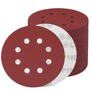 Sinand 100 Stück 125mm Schleifscheiben 8-Loch