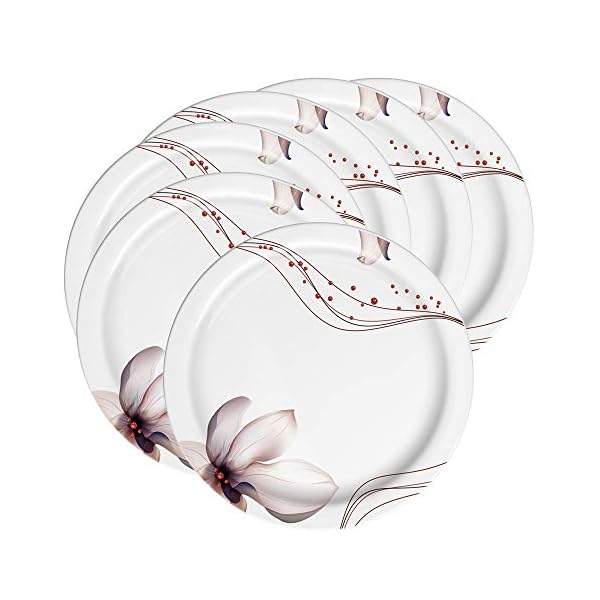 Milton Lissome Melamine Dinner Plate, Set of 6, Crystal, (11