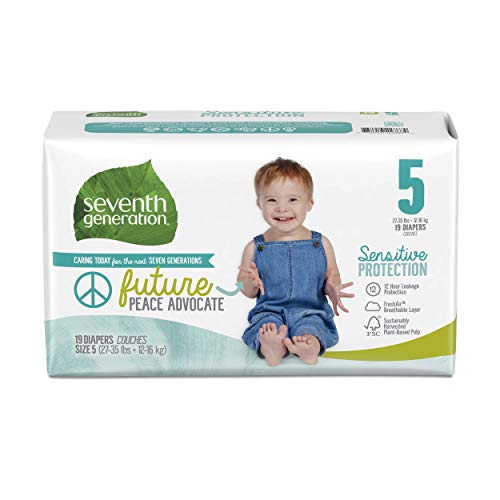 Couches Taille 5 Seventh Generation Sensitive Protection pour bébé de 12-15 kg pack de 19