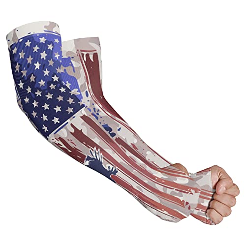 Iujybax JHSLEE-4 American Flag Gardening Sleeves Patriotic Arm Sleeves thumb #4