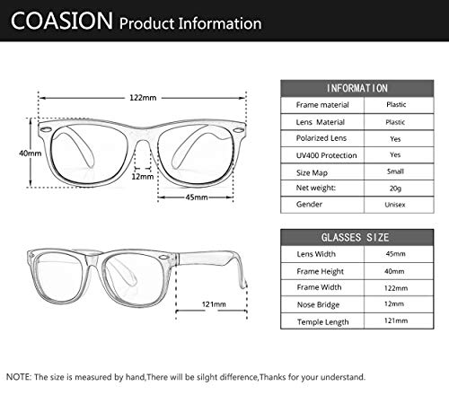 Coasion Kids Polarized Sunglasses Set Tpee Rubber Flexible Shades For Girls Boys Age 3-9 Sunglasses 3 Pack thumb #4