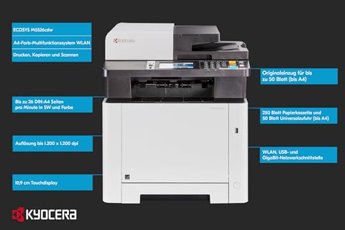 Kyocera 4105802 Ecosys M5526Cdw All-In-One Color Laser Printer thumb #1