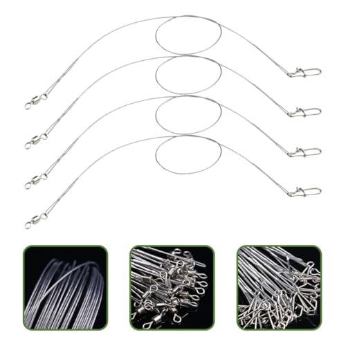 Yardwe 24 piezas Cables de acero inoxidable para pesca 250mm miniatura 3