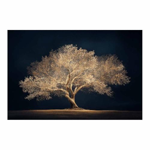 Arbre de vie poster nature blanc 60x90 - Toile murale salon et salle de bain