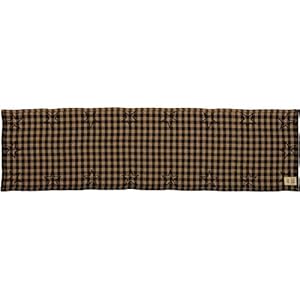 VHC Brands Black Star Cotton 13×48 Woven Runner Black