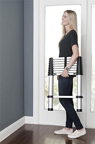 Cosco 20309T1ASE Smartclose Telescoping Aluminum Ladder, (300-Pound Capacity, 8.5 ft. ladder with 12 ft. Max Reach)