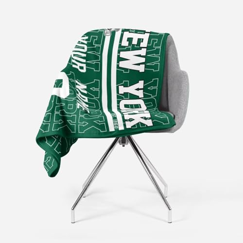 Image of ANTKING New York J Throw Blanket for Men Women Boy Custom Name and Number Gifts