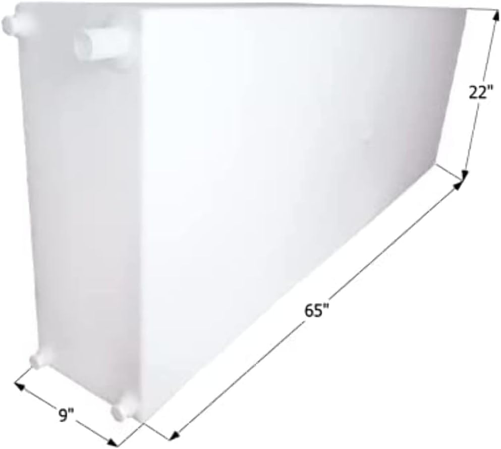 ICON 12722 Fresh Water Tank, WT2458, 65x22x9, 51 Gal., w/ 1/2" Fittings