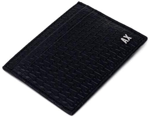 Armani Exchange Men's All Over Debossed Card Case, Black, One Size - Image 5