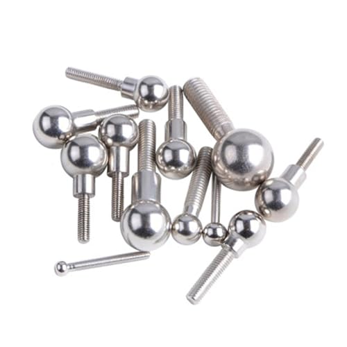 Cabilock Spherical Ball Screw Printer Joint Silver Screw Caps for Triangular Kossel Rostock Precision Steel Balls