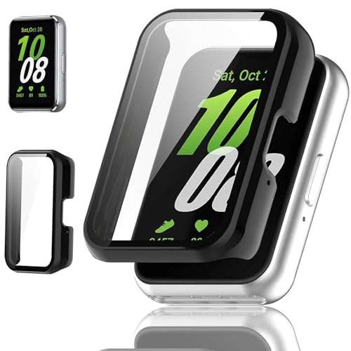 AIYYXX For Huawei Band 11/Band 11 Aluminum Edition �J�o�[ 3D ���p�G�b�W �����^ PC+�K���X�f�� ��̌^ �t�@�[�E�F�C�o���h11 �J�o�[ �Ή� �����ߗ� �L�Y�h�~ �w��h�~ �ȒP�Ɏ��t���E�� �S�ʕ�