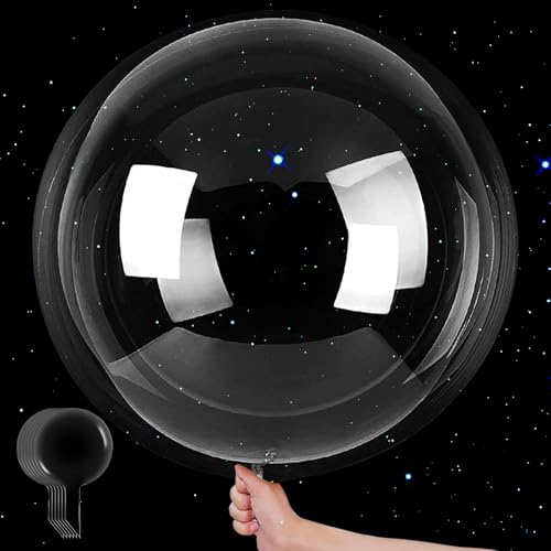 20 Pulgadas Globos de Burbuja Transparentes, 30 Piezas Globos Transparentes, Globo de Bobo de Cumpleaños, Globo de Bobo de Cristal Reutilizable, para Fiestas, Bodas, Cumpleaños y Días Festivos