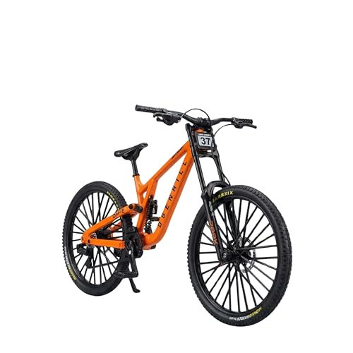 VTT miniature 1:6 en métal orange Montagne V10 pour décoration de bureau