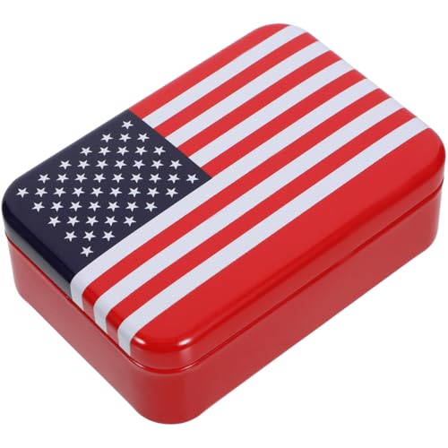 Amosfun Boîte à biscuits design en tôle blanche - capacité - Pour bonbons et petits objets - 9,5 x 6,5 x 3,5 cm