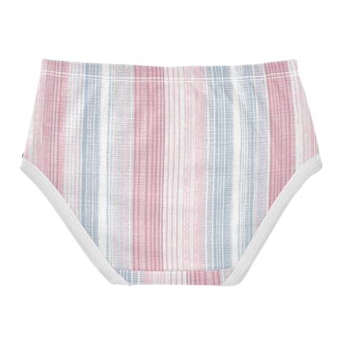 Girls' Panties Organic Underwear for Young Girls Pink Blue Striped Fabric2