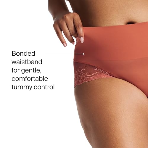 Image of SPANX SPANXsmooth Undie-tectable Lace Hi-Hipster - Comfortable Core Control - Lace Shapewear - No Visible Panty Lines