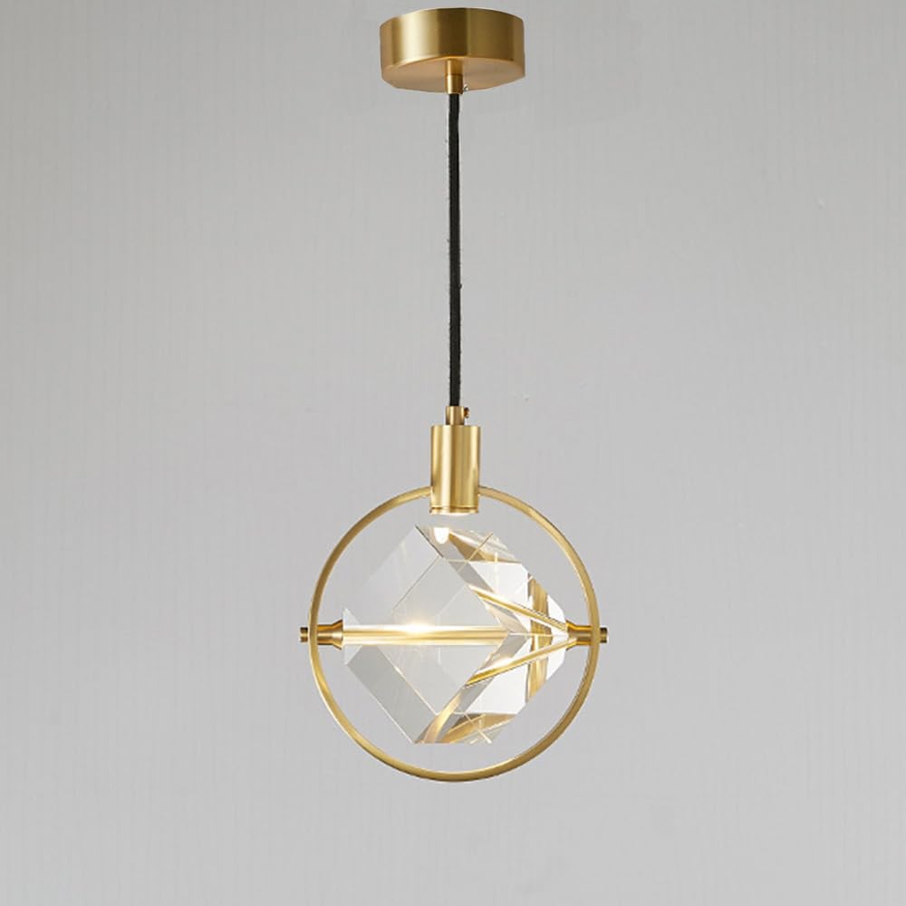 Rszcsmo Multicolor Postmodern Simple Bedroom Bedside Chandelier Nordic Light Luxury Living Room Restaurant Crystal Chandelier, Suitable For Corridor Bar Cafe Hotel Business, Lighting Fixture
