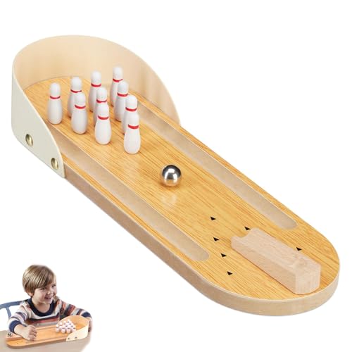 Magiho Kegelspiel für Kinder, Bowling Set Kinder mit 10 Pins, Mini Desktop Bowling, Geschicklichkeitsspiel Erwachsene mit Feine...