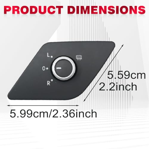 Interrupteur de rétroviseur pour Jetta 5C7959565J bouton commande lève-vitre - 3