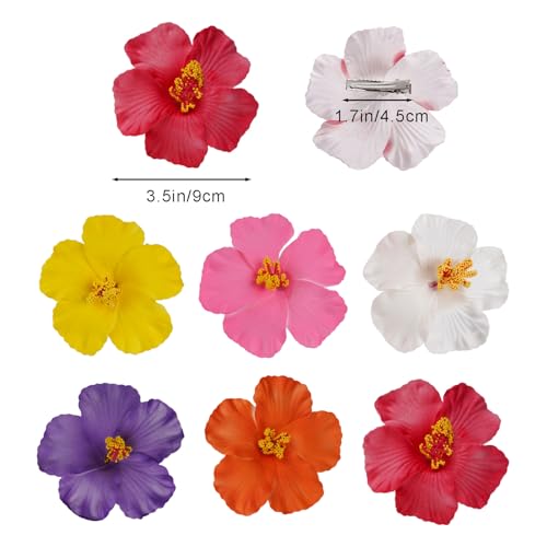 6 Pinzas de Flores Hawaiian para Cabello 3.5 Pulgadas miniatura 2