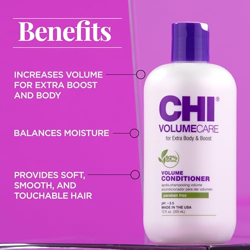 CHI VolumeCare Volumizing Conditioner, Moisturizing Formula, 12 Oz - image 2