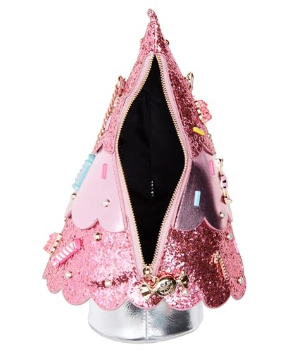 Betsey Johnson Candy Tree Glittler Sprinkle Meatallic Crossbody, Pink4