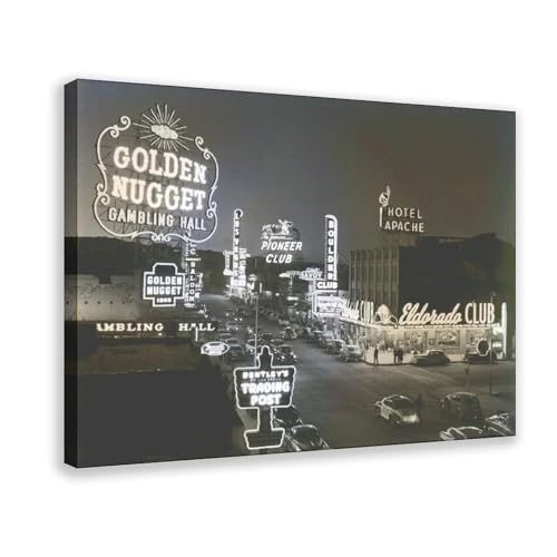 Toile Las Vegas rétro décoration murale bureau pour ambiance vintage authentique