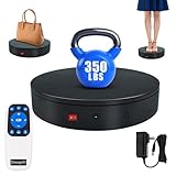 Disogafil 360 Rotating Platform, 12.6 Inch /32cm Motorized Electric Turntable, 350lbs Capacity Motorized Rotating Display Stand with Remote, Heavy Duty Photography Turntable for Human/Product
