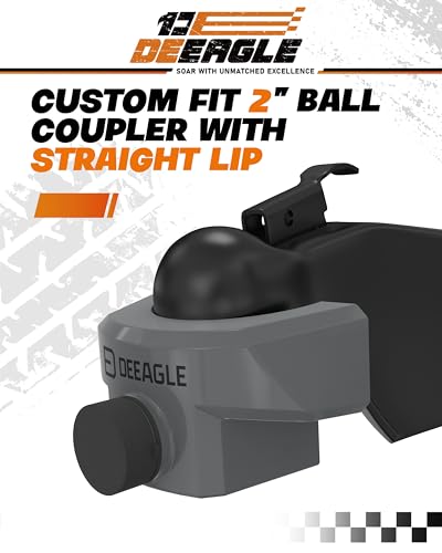 Image of DEEAGLE Trailer Locks Ball Hitch, Trailer Hitch Locks Fits 2 inch Couplers | Heavy Duty, Anti-Theft Ball Hitch Lock for RV Travel Trailer, Grey