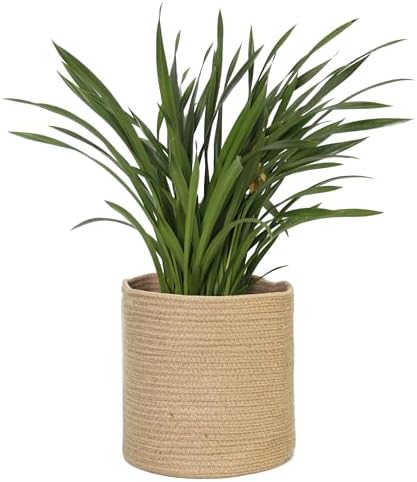 MEGASKET Woven Jute Plant Basket, Wicker Basket Planter for 10 in...