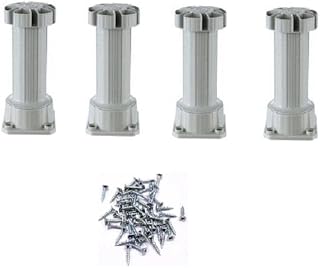 Ayarlı Mutfak Baza Ayağı Plastik Beyaz 15-20cm (4 