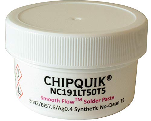 Image of Chip Quik NC191LT50T5 Smooth Flow Low Temp Solder Paste Sn42 /Bi57.6 /Ag0.4 T5 50g Jar