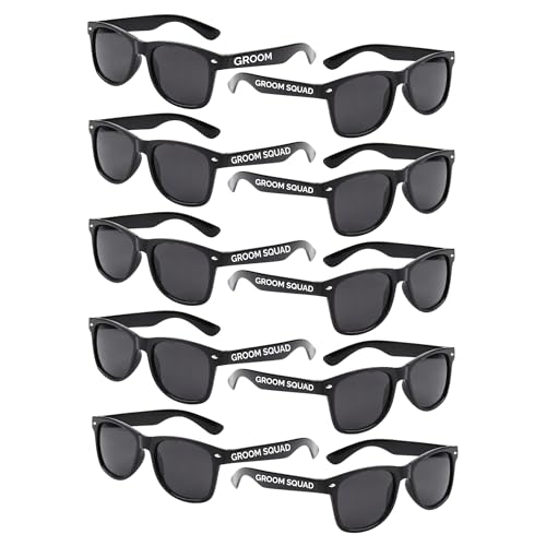 Set of 10 Groom Squad Sunglasses for the Groomsmen. Groom, Best Man, Groomsman Wedding or Bachelor Party Gifts