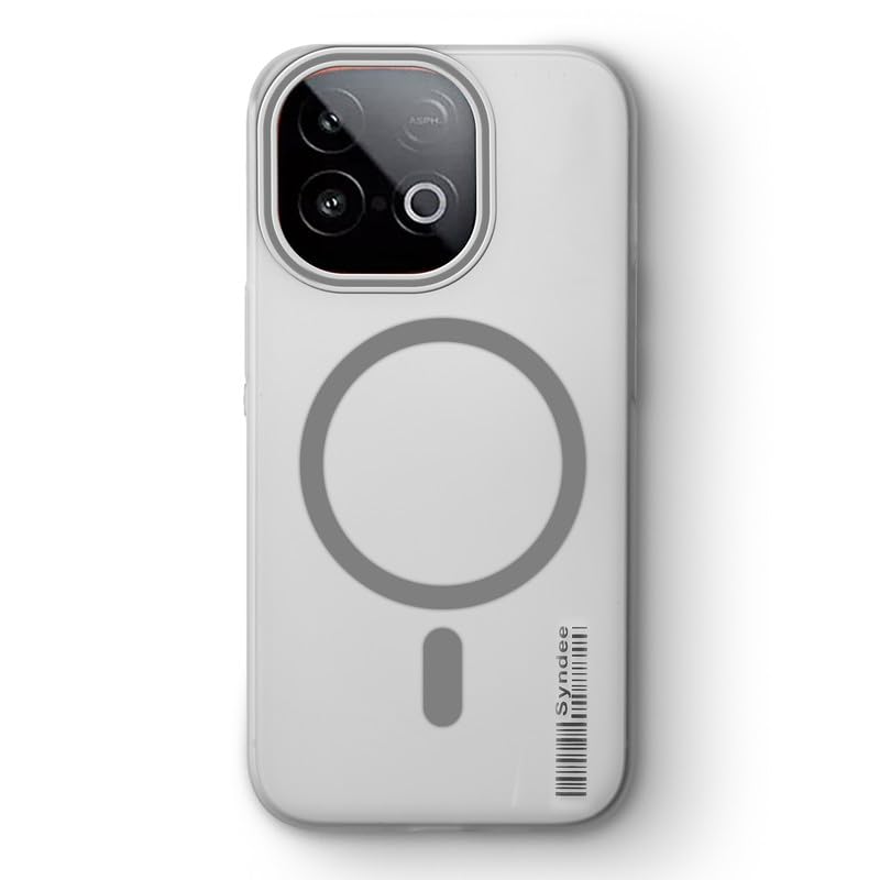 Image of Mr. Case Back Cover for iQOO Neo 10 5G Elegant Frosted White Translucent Back with Wireless Charging Support | Anti-Scratch Shockproof Phone Case - Grey