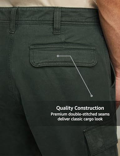 Image of Symbol Premium Men's Regular Fit Washed Cargo Pants (Pure Cotton | Relaxed Fit)
