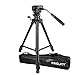 Video Tripod with Fluid Head, Kamisafe VT-1500 Heavy Duty Tripod Camera Stand Fluid Head Tripod for Video Camera DSLR Camcorder Nikon Canon Sony with Carry Bag, Extends to 65