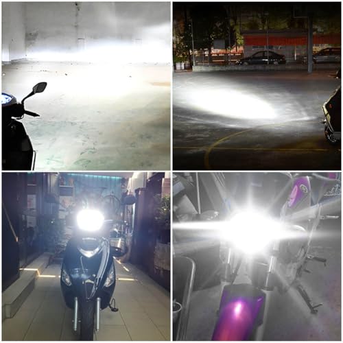 Image of 80W Powerful Super Bright LED Headlight Bulb for Bike Scooter LED Light for Bike 6000 Lumens 8000 RPM Fan for Fast Cooling Full Aluminum Body Light [1 Months Warranty]