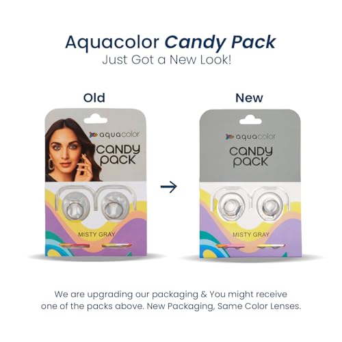 Image of Aquacolor Misty Gray Daily Disposable Candy Pack - 2 Lens Pack, Power(-0.5)