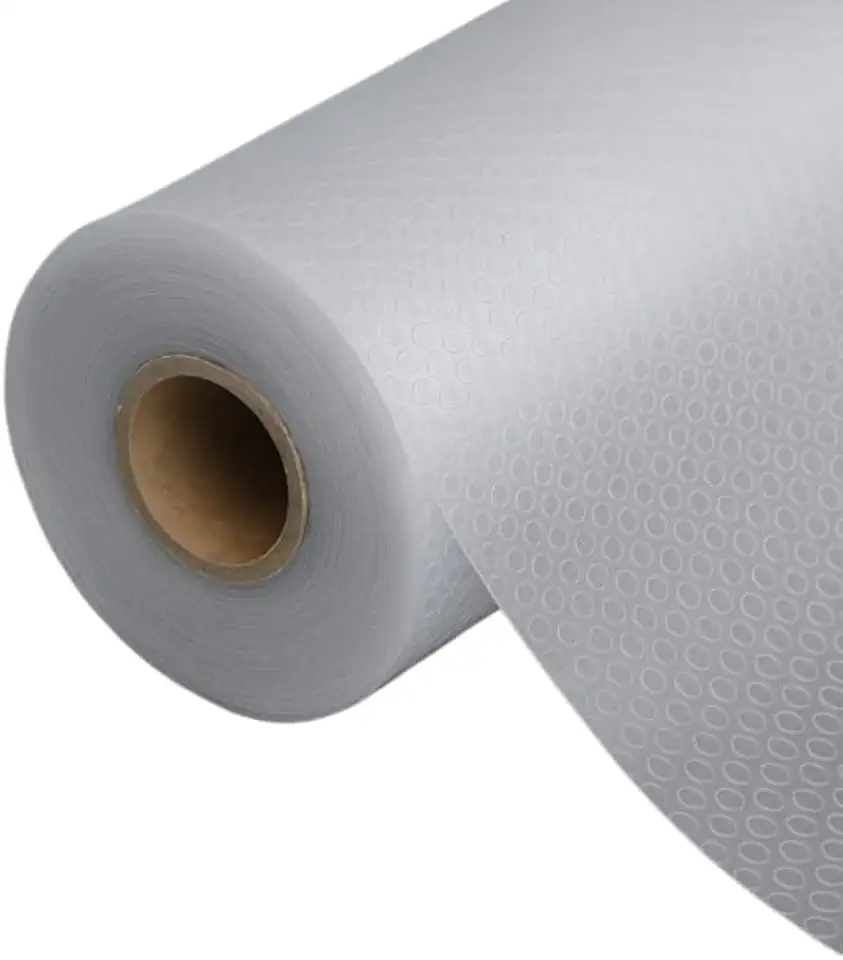 Forro PVC Antiderrapante para Gavetas, Armários e Geladeira 1M 2M 3M 4M 5M para Cozinha e Banheiro, Forro Multiuso para Organização Doméstica(CINZA,2 METROS)