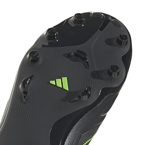 adidas Mixte Enfant Copa Pure III League Firm Ground/Multi Ground Football Boots Kids, Core Black/DGH Solid Grey/Lucid Lemon, 29 EU