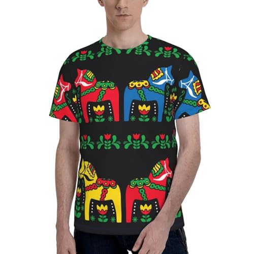 T-shirt graphique homme à motif suédois pour look casual