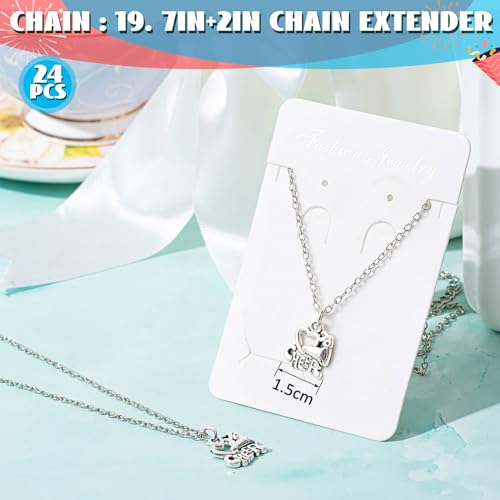 24 Pcs Cheerleader Necklace Cheerleader Gifts Cheer Necklace Bulk Charm Cheerleading Pendant for Women Sport Jewelry Costume Accessories Birthday3