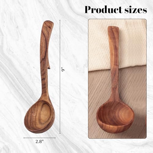 Hansgo HH2394 Wooden Ladle, Long Handle Soup Ladle Non-Stick Wooden Spoons Soup Cooking Spoons thumb #1