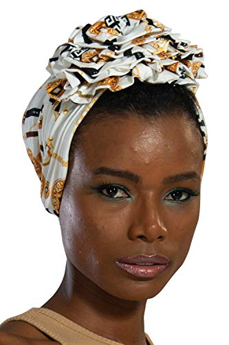 Instant Turban Cotton Scarf Head Wrap Scarfs For Women Hat Rose Detail Modern Fashion